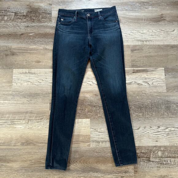 AG Farrah Skinny Jeans 28R Dark Wash Contour 360 High Rise Stretch Denim - Picture 2 of 11